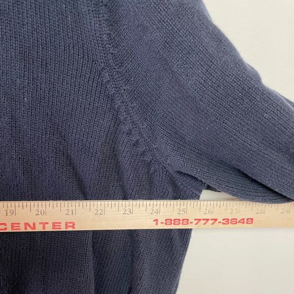 Eddie Bauer Crewneck Sweater Cotton Navy 2XL Heavy Preppy Classic Minimalist - Picture 6 of 7